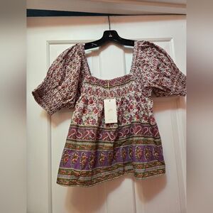 NWT Mille Babydoll Cotton Top
